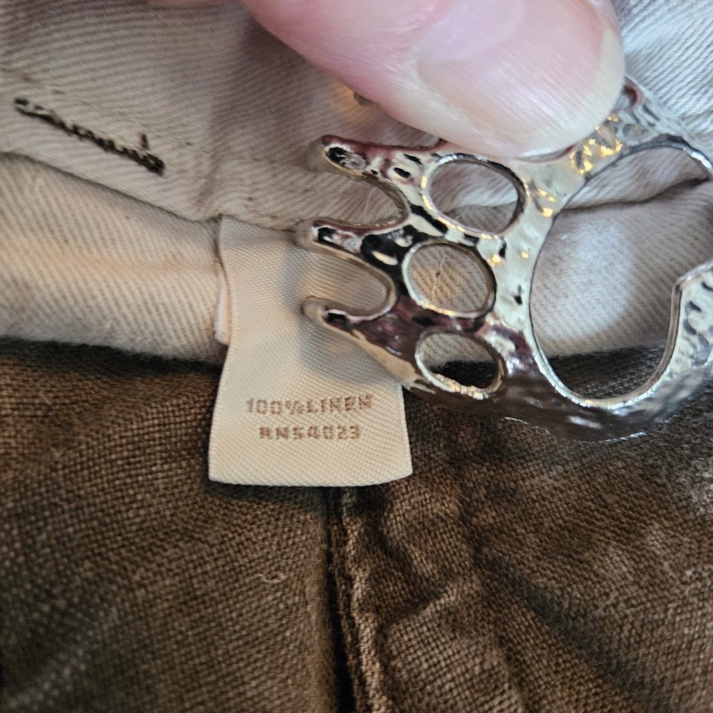 Banana Republic‎ Linen Pants Brown Relaxed Loose Fit 34x30 Mens Drawstring - Picture 8 of 11